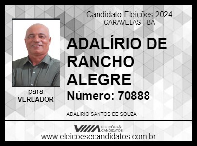 Candidato ADALÍRIO DE RANCHO ALEGRE 2024 - CARAVELAS - Eleições