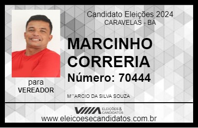 Candidato MARCINHO CORRERIA 2024 - CARAVELAS - Eleições