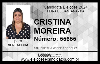 Candidato CRISTINA MOREIRA 2024 - FEIRA DE SANTANA - Eleições