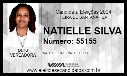 Candidato NATIELLE SILVA  2024 - FEIRA DE SANTANA - Eleições