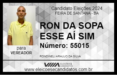 Candidato RON DA SOPA ESSE AÍ SIM 2024 - FEIRA DE SANTANA - Eleições