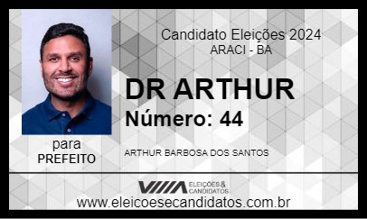 Candidato DR ARTHUR 2024 - ARACI - Eleições