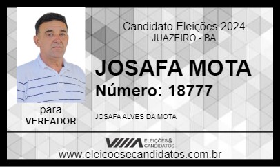 Candidato JOSAFA MOTA 2024 - JUAZEIRO - Eleições