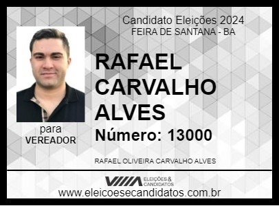 Candidato RAFAEL CARVALHO ALVES 2024 - FEIRA DE SANTANA - Eleições