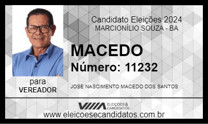 Candidato MACEDO 2024 - MARCIONÍLIO SOUZA - Eleições