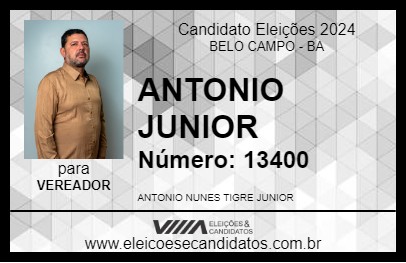 Candidato ANTONIO JUNIOR 2024 - BELO CAMPO - Eleições