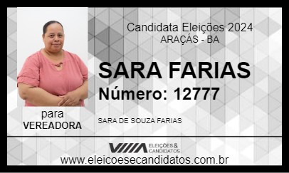 Candidato SARA FARIAS 2024 - ARAÇÁS - Eleições