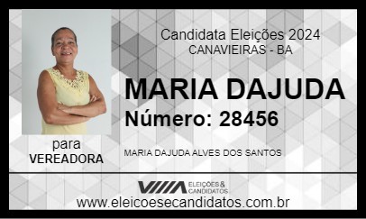 Candidato MARIA DAJUDA 2024 - CANAVIEIRAS - Eleições