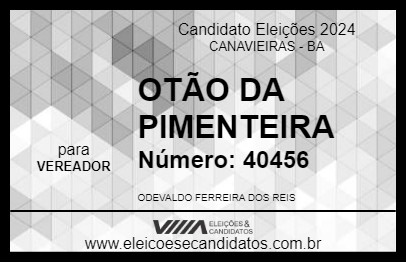 Candidato OTÃO DA PIMENTEIRA 2024 - CANAVIEIRAS - Eleições