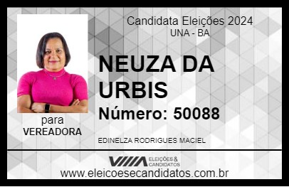 Candidato NEUZA DA URBIS 2024 - UNA - Eleições