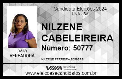 Candidato NILZENE CABELEIREIRA 2024 - UNA - Eleições