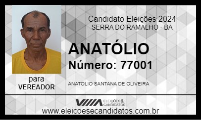 Candidato ANATÓLIO 2024 - SERRA DO RAMALHO - Eleições