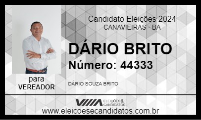 Candidato DÁRIO BRITO 2024 - CANAVIEIRAS - Eleições