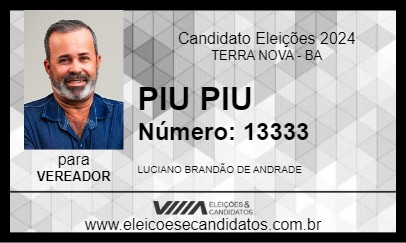 Candidato PIU PIU 2024 - TERRA NOVA - Eleições