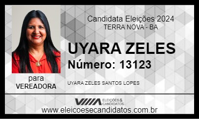 Candidato UYARA ZELES 2024 - TERRA NOVA - Eleições