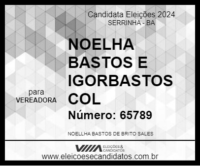 Candidato NOELHA BASTOS E IGORBASTOS COL 2024 - SERRINHA - Eleições