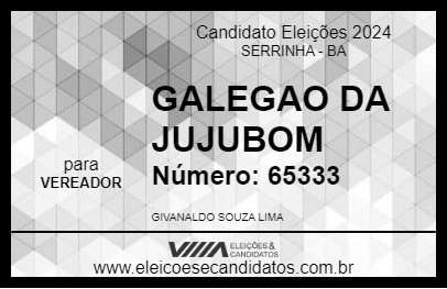 Candidato GALEGAO DA JUJUBOM 2024 - SERRINHA - Eleições