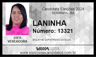 Candidato LANINHA 2024 - SERRINHA - Eleições