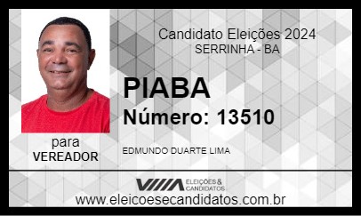 Candidato PIABA 2024 - SERRINHA - Eleições