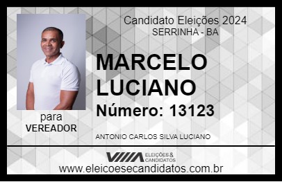 Candidato MARCELO LUCIANO 2024 - SERRINHA - Eleições