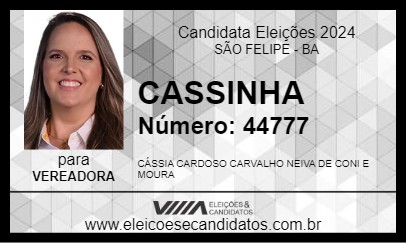 Candidato CASSINHA 2024 - SÃO FELIPE - Eleições