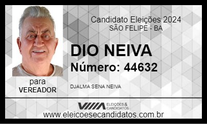 Candidato DIO NEIVA 2024 - SÃO FELIPE - Eleições