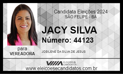 Candidato JACY SILVA 2024 - SÃO FELIPE - Eleições