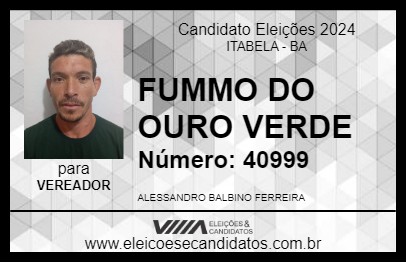 Candidato ALESSANDRO DO OURO VERDE 2024 - ITABELA - Eleições