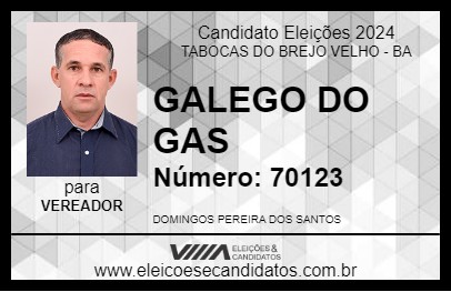 Candidato GALEGO DO GAS 2024 - TABOCAS DO BREJO VELHO - Eleições