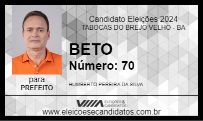 Candidato BETO 2024 - TABOCAS DO BREJO VELHO - Eleições