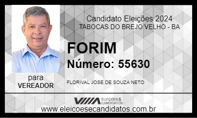 Candidato FLORIM 2024 - TABOCAS DO BREJO VELHO - Eleições