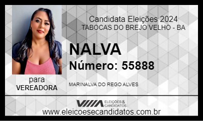 Candidato NALVA 2024 - TABOCAS DO BREJO VELHO - Eleições