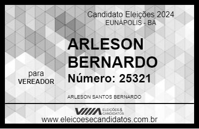 Candidato ARLESON BERNARDO 2024 - EUNÁPOLIS - Eleições