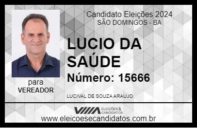 Candidato LUCIO DA SAÚDE 2024 - SÃO DOMINGOS - Eleições