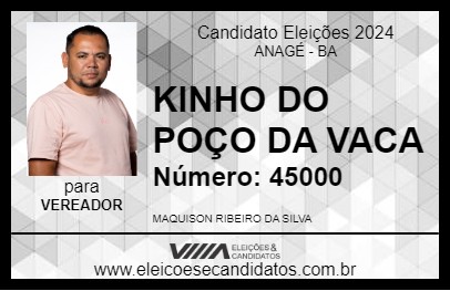 Candidato KINHO DO POÇO DA VACA 2024 - ANAGÉ - Eleições