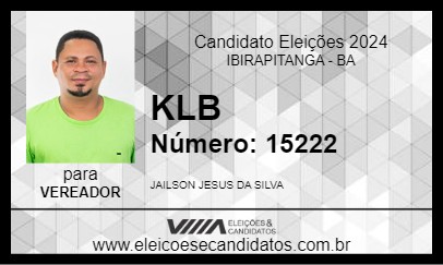 Candidato KLB 2024 - IBIRAPITANGA - Eleições