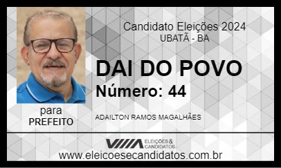 Candidato DAI DO POVO 2024 - UBATÃ - Eleições