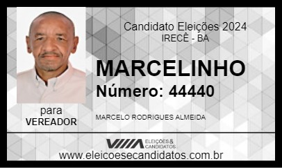 Candidato MARCELINHO 2024 - IRECÊ - Eleições