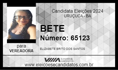 Candidato BETE 2024 - URUÇUCA - Eleições