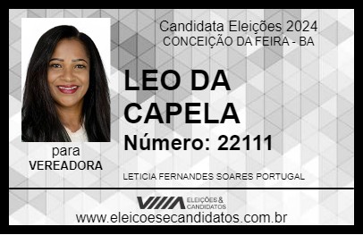 Candidato LEO DA CAPELA 2024 - CONCEIÇÃO DA FEIRA - Eleições