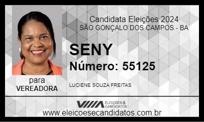 Candidato SENY 2024 - SÃO GONÇALO DOS CAMPOS - Eleições