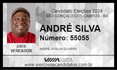 Candidato ANDRÉ SILVA 2024 - SÃO GONÇALO DOS CAMPOS - Eleições