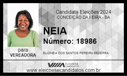 Candidato NEIA 2024 - CONCEIÇÃO DA FEIRA - Eleições