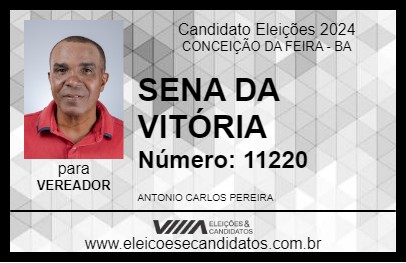 Candidato SENA DA VITÓRIA 2024 - CONCEIÇÃO DA FEIRA - Eleições