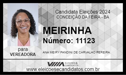 Candidato MEIRINHA 2024 - CONCEIÇÃO DA FEIRA - Eleições