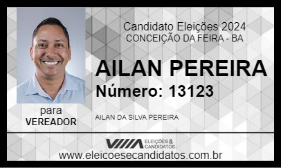 Candidato AILAN PEREIRA 2024 - CONCEIÇÃO DA FEIRA - Eleições