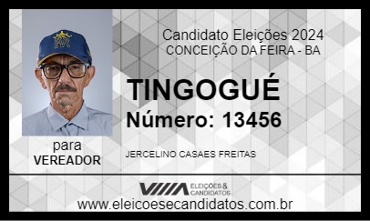 Candidato TINGOGUÉ 2024 - CONCEIÇÃO DA FEIRA - Eleições