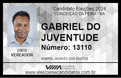 Candidato GABRIEL DO JUVENTUDE 2024 - CONCEIÇÃO DA FEIRA - Eleições