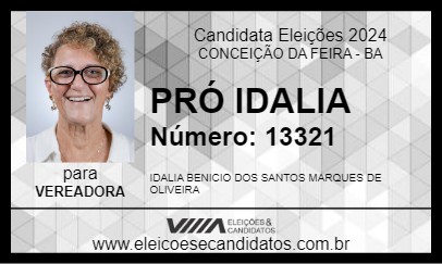 Candidato PRÓ IDALIA 2024 - CONCEIÇÃO DA FEIRA - Eleições