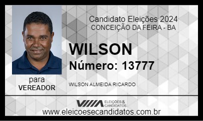 Candidato WILSON 2024 - CONCEIÇÃO DA FEIRA - Eleições